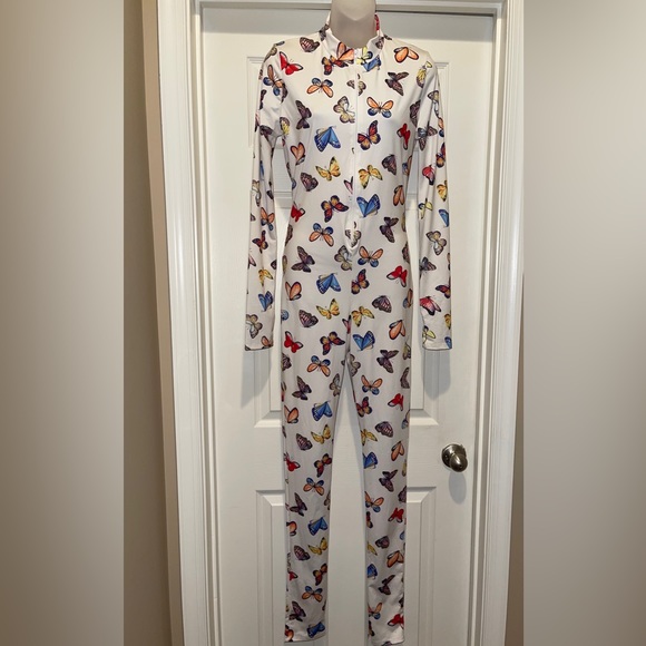 Multicolor Butterfly print onesie jumpsuit - Picture 10 of 11